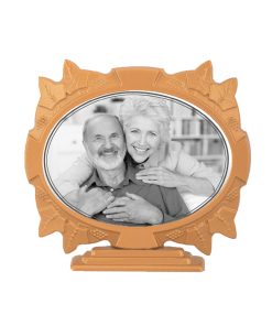 Κορνίζα Μνήματος από Αλουμίνιο Οβάλ με Βάση