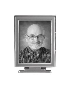 Κορνίζα Μνήματος από Αλουμίνιο Παραλληλόγραμμη με Βάση Χρώμιο