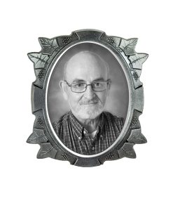 Κορνίζα Μνήματος από Αλουμίνιο Οβάλ Ανθρακί