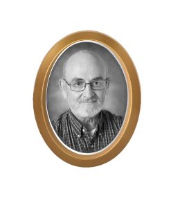 Κορνίζα Μνήματος από Αλουμίνιο Οβάλ Ματ Μπρονζέ