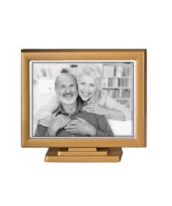 Κορνίζα Μνήματος από Αλουμίνιο Παραλληλόγραμμη με Βάση Μάτ Μπρονζέ