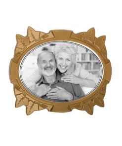 Κορνίζα Μνήματος από Αλουμίνιο Οβάλ Μάτ Μπρονζέ